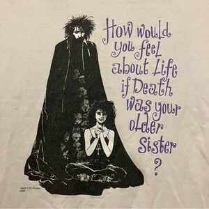 Vintage Sandman Death T-Shirt Neil Gaiman Dave McKean DC Comics Size Sm-Med